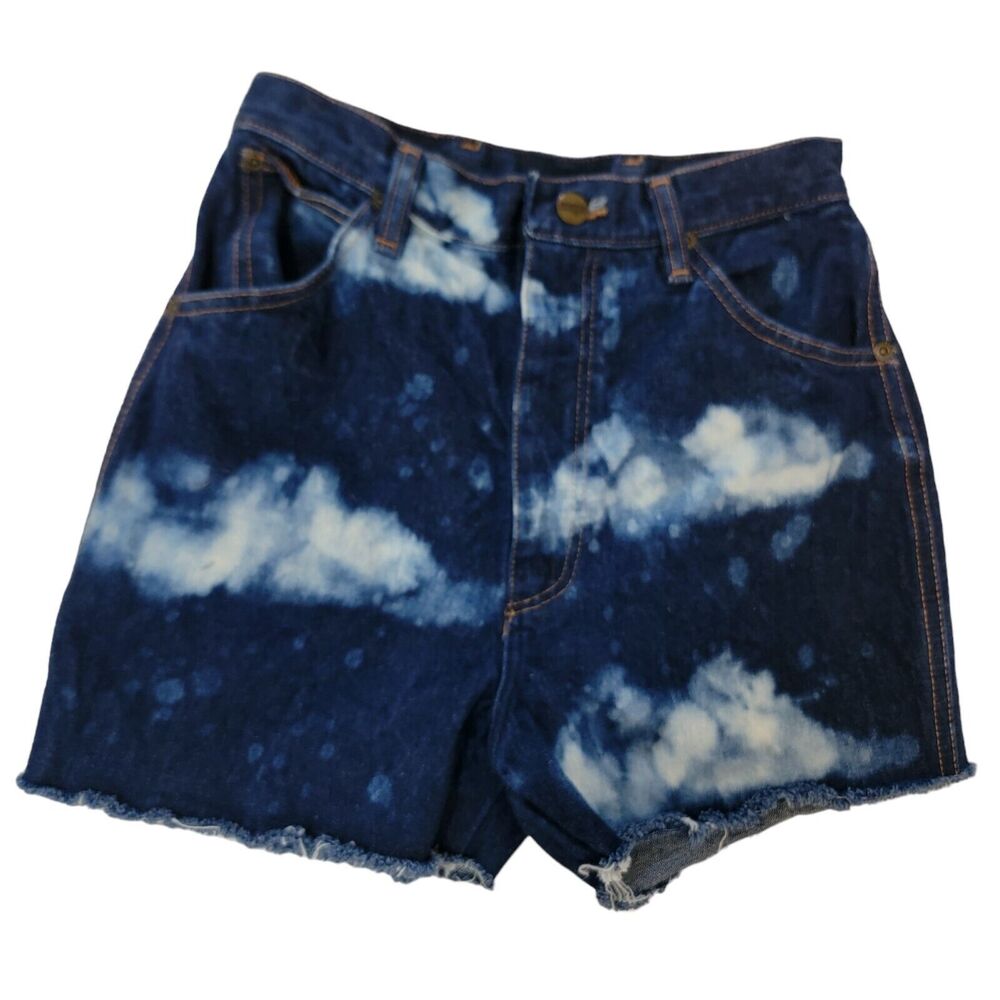 Wrangler Shorts Womans *9 Juniors READ* Blue Vintage Tie Dye Denim Cutoff Shorts